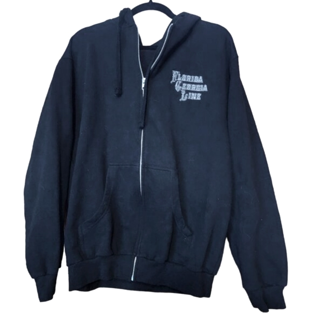 Florida Georgia Line hooded zip up sweatshirt size L Black